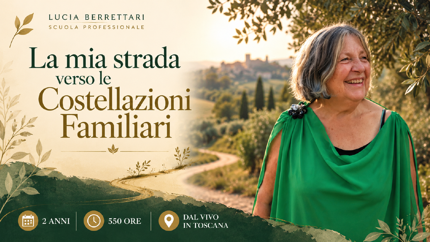 Lucia Berrettari, sorridente, all'aperto tra gli ulivi